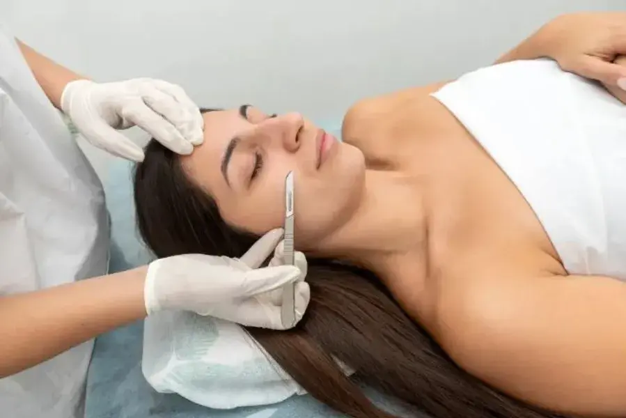 Image of a lady having a Dermaplanning treatment